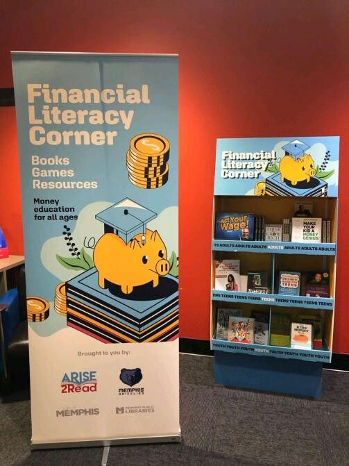 Finished displays in libraries around the city.