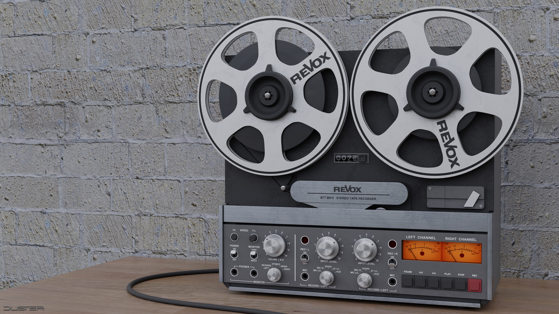 ArtStation - Revox B77 Mk2 Reel Tape Recorder - Blender 3D model
