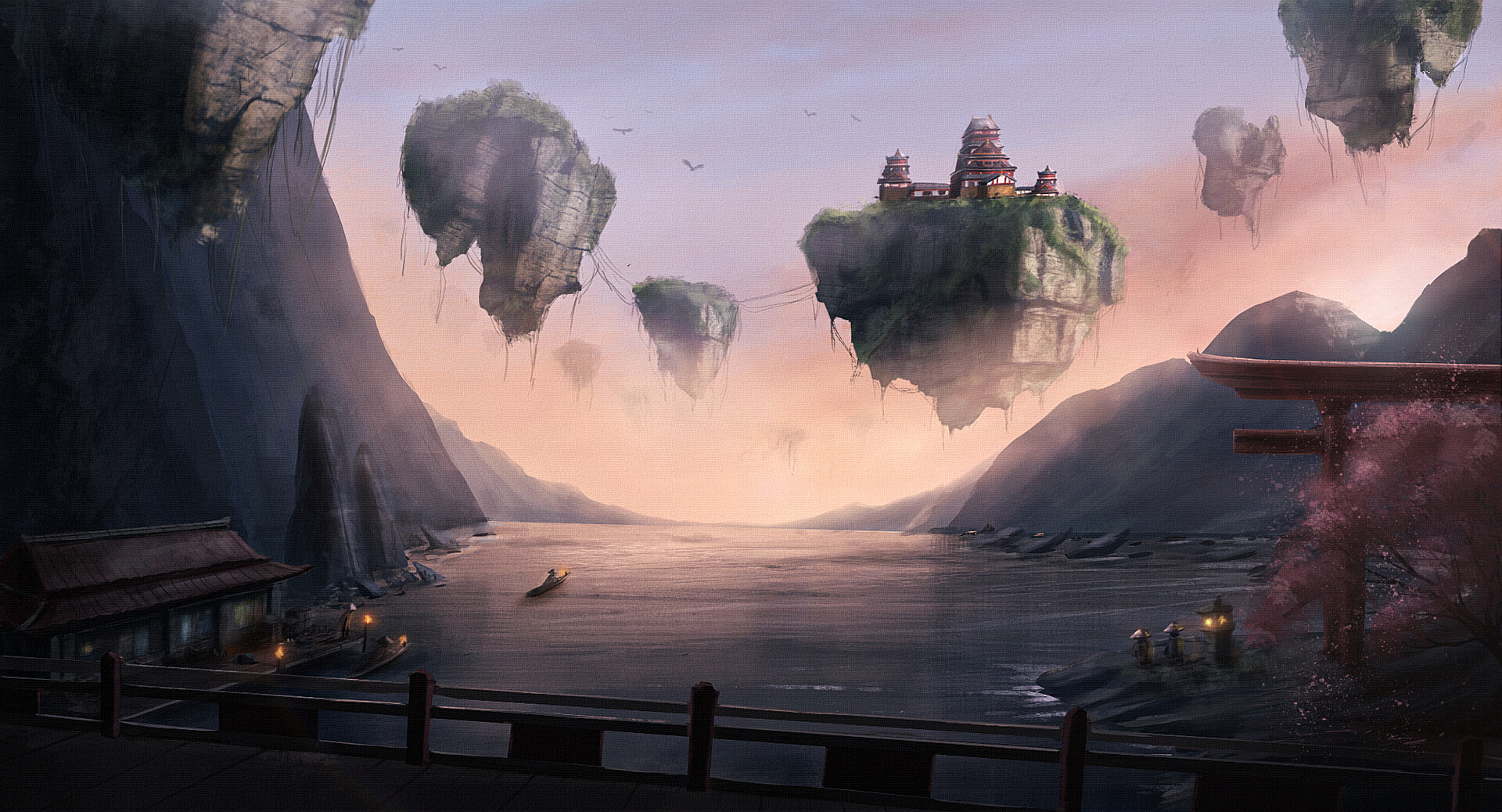 ArtStation Environment Design Floating mountains