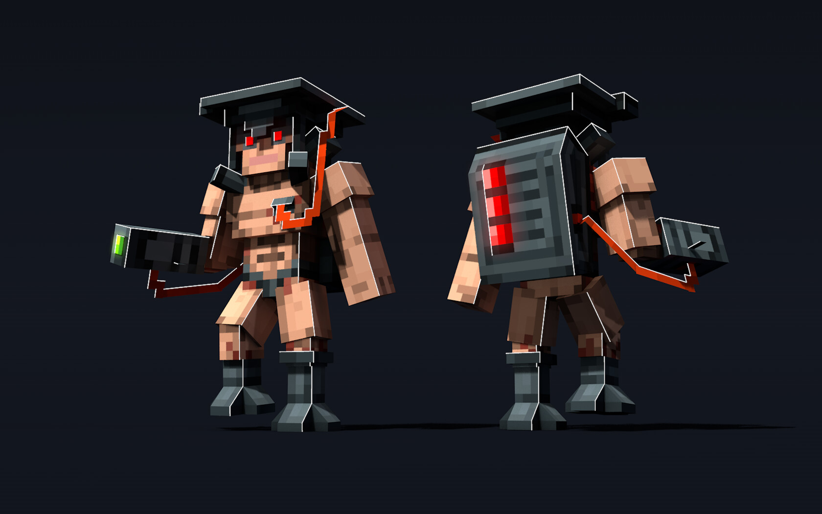 Artstation system shock 1 cyborg elite guard fanart