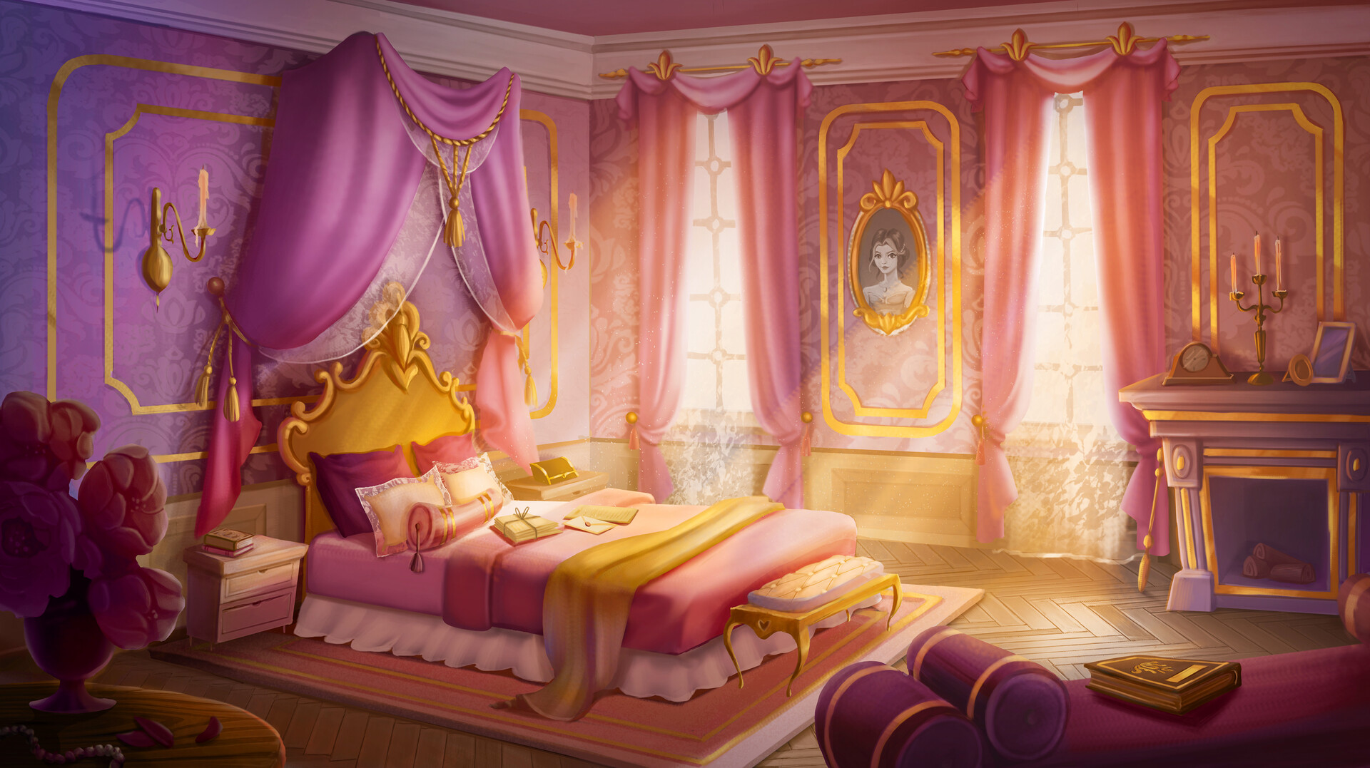painted anime background of the interior of a bedroom | Stable Diffusion |  OpenArt