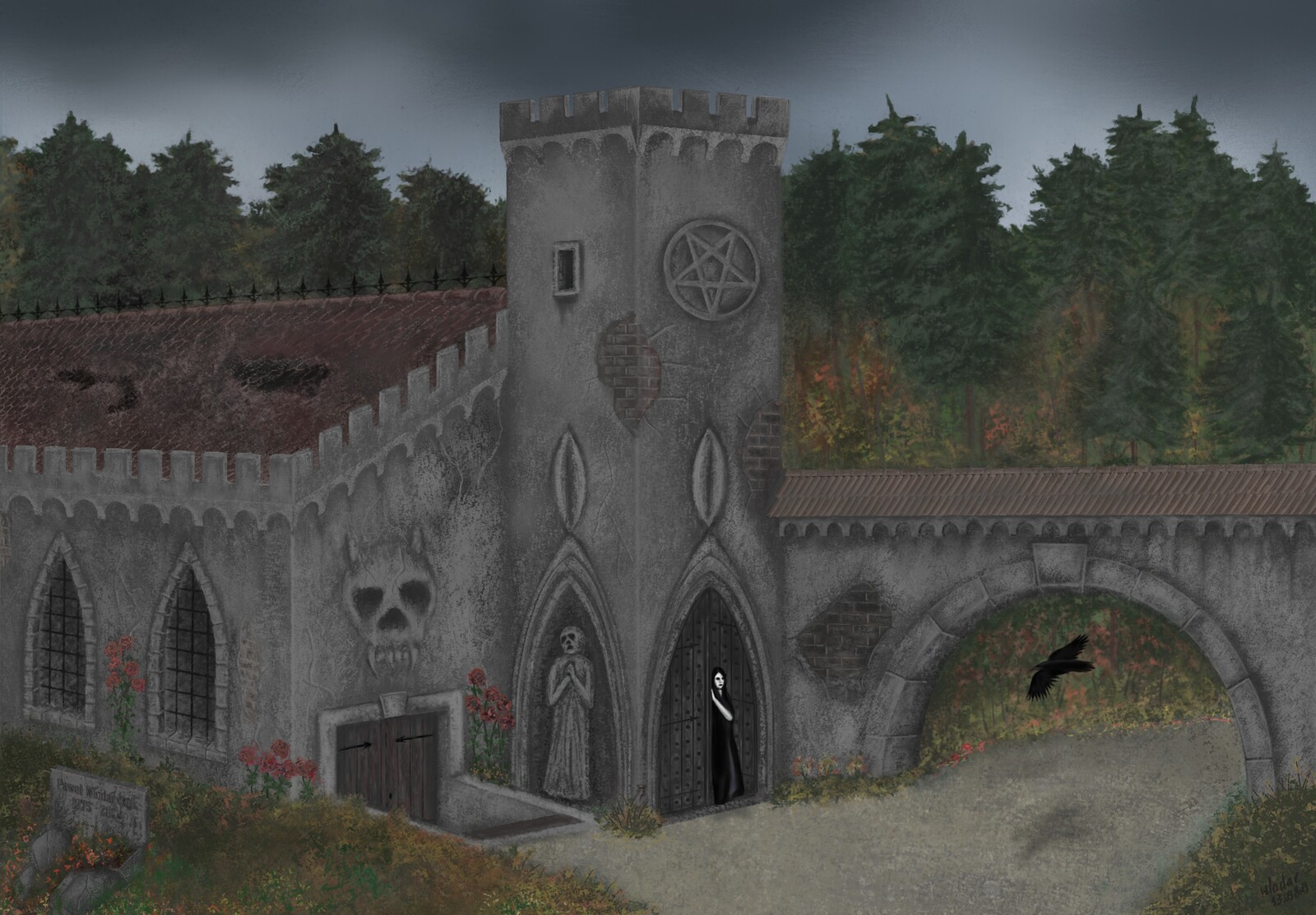 Death Temple of the Damned's Order - Świątynia Śmierci Zakonu Potępionych - Corel Painter