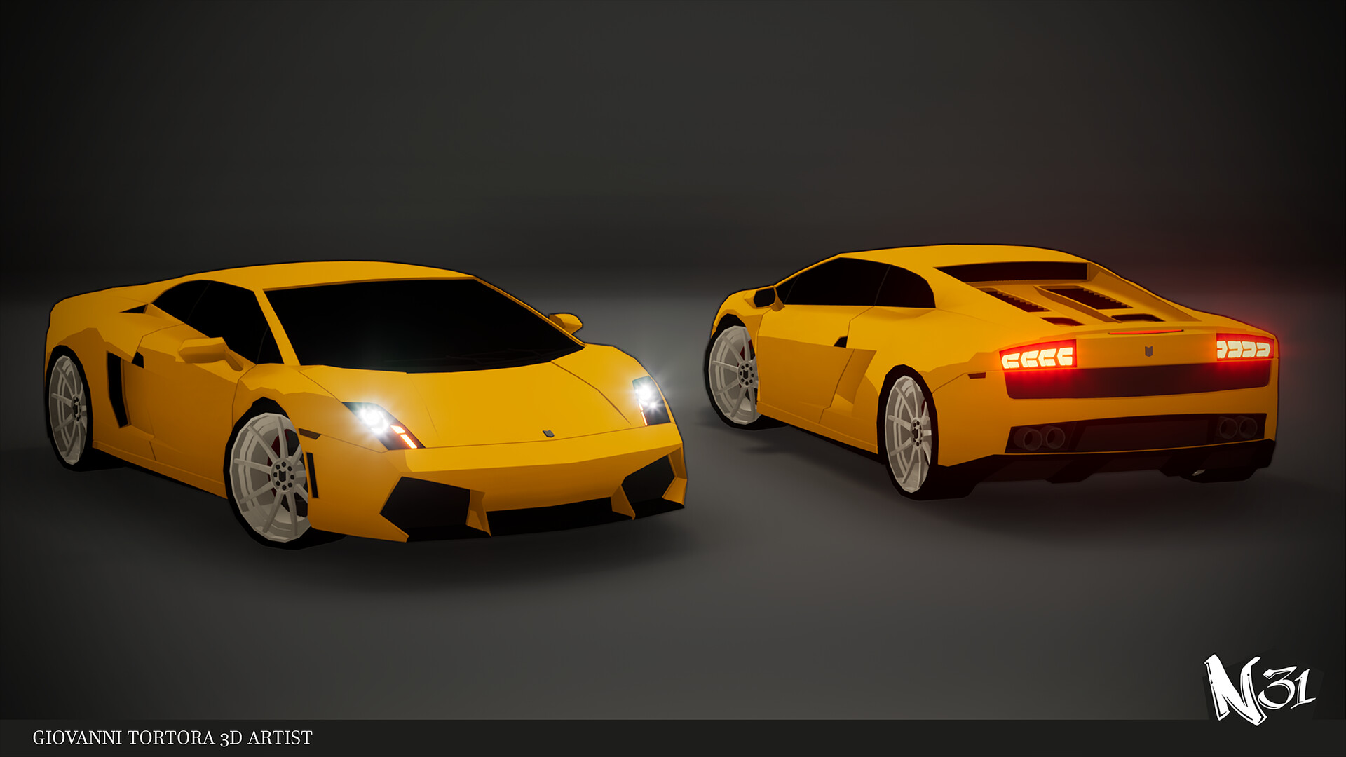 ArtStation - Cel-shaded low poly Car - N31