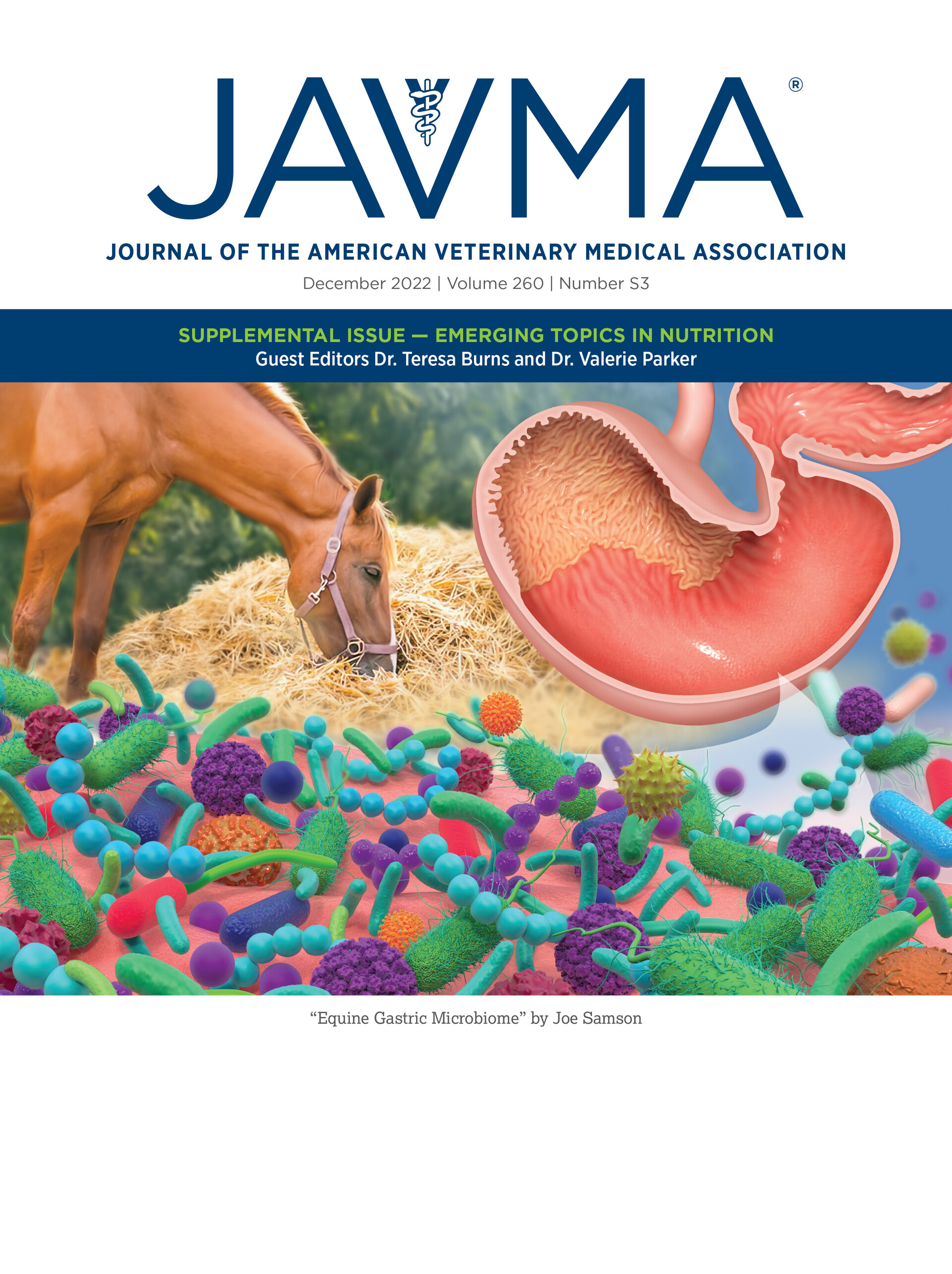 Joe Samson Equine Gastric Microbiome JAVMA Journal Cover