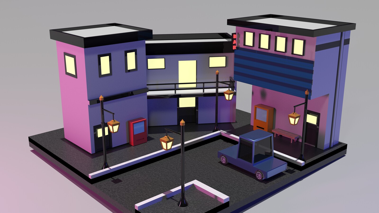 Stylized Model Poly Modeling made in 3Dmax