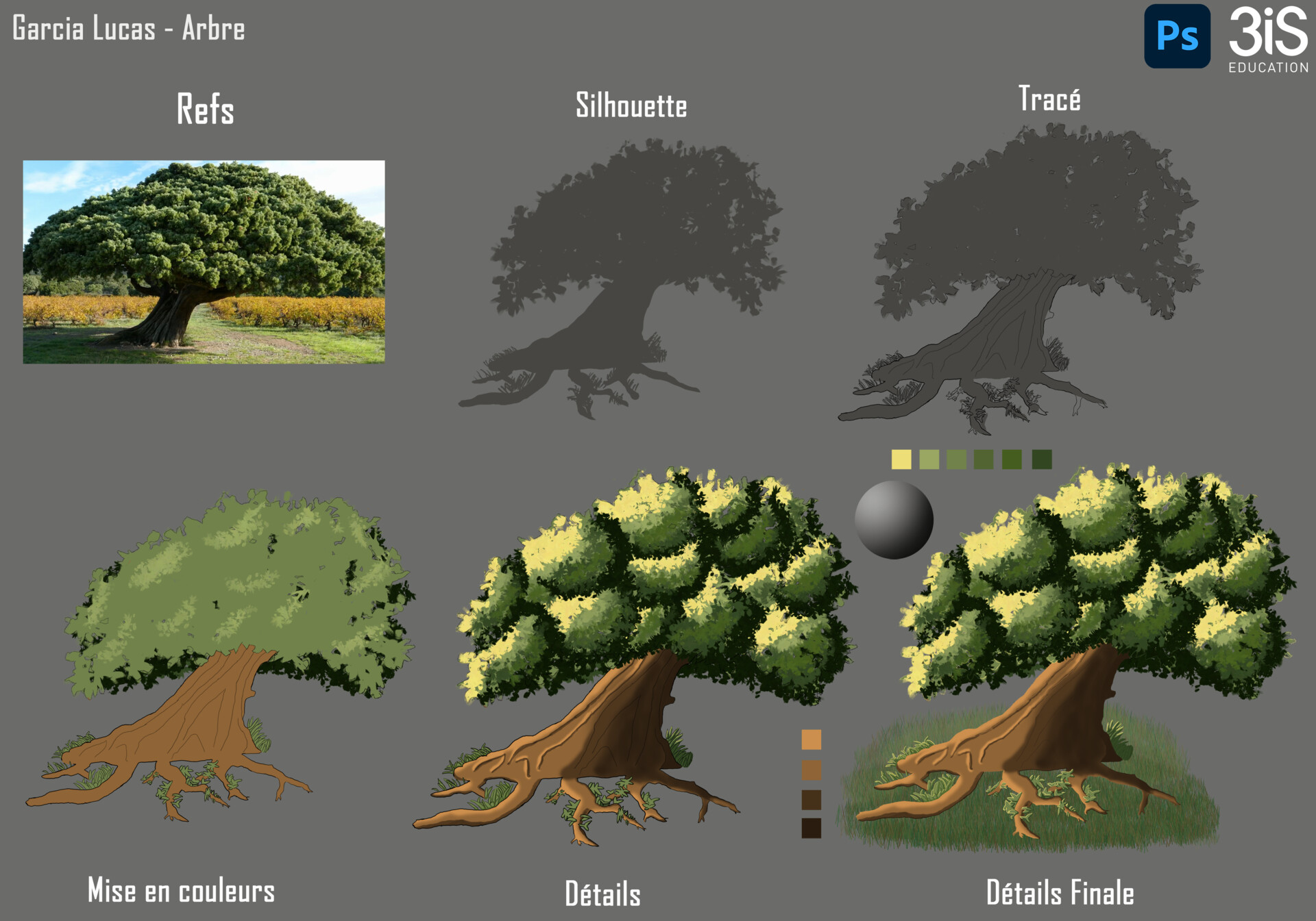 ArtStation - 2D Tree - School Work