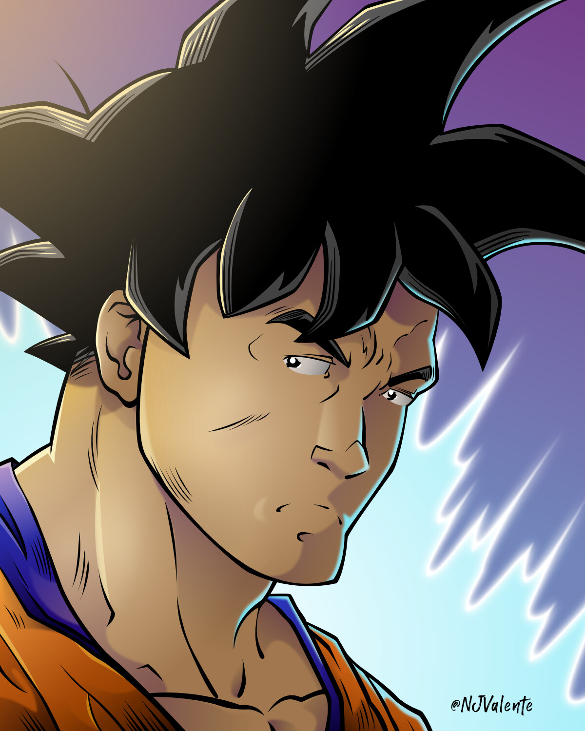 Goku vector art done in Affinity Designer, live on Twitch. 