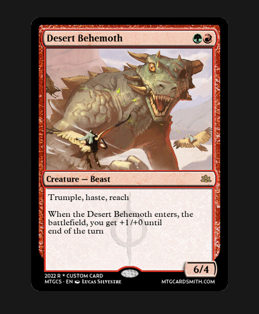 ArtStation - Desert Behemoth - MTG Card Mockup