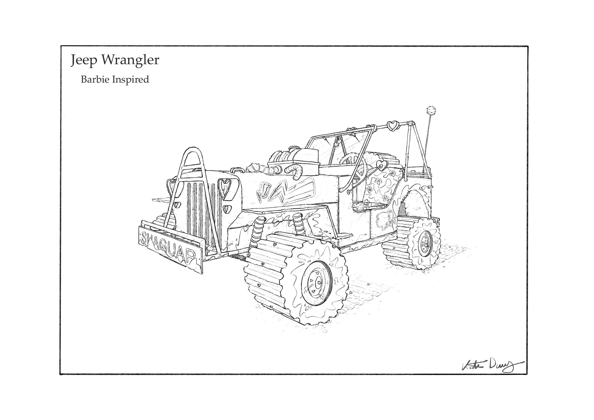 ArtStation Barbie Inspired Jeep