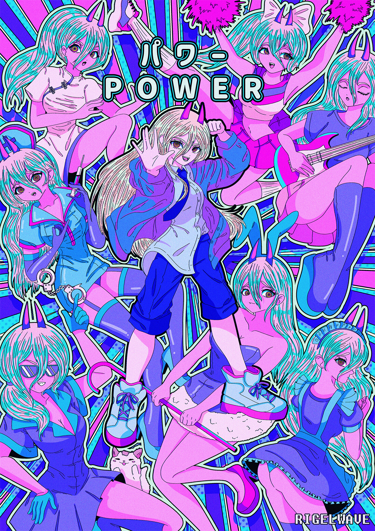 Power ⚡ ChainsawMan AIRLANGGA アート - Illustrations ART street