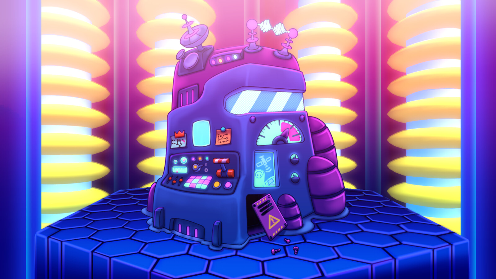 Mysterious machine room environment concept.
