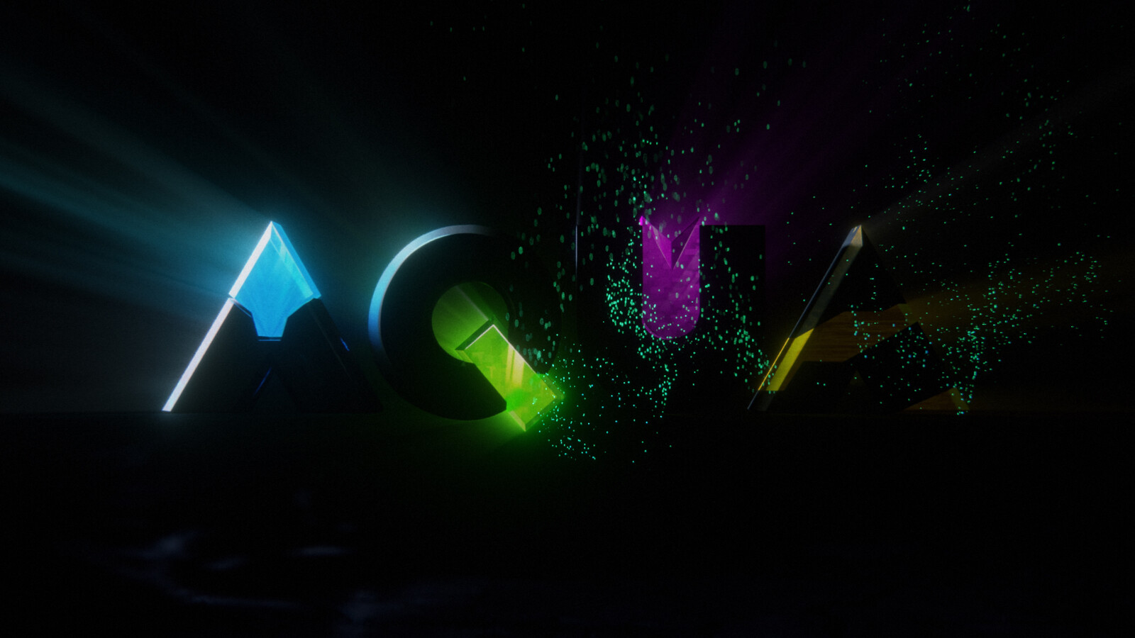 All logo elements were converted to 3D and lit from behind to produce the effect.