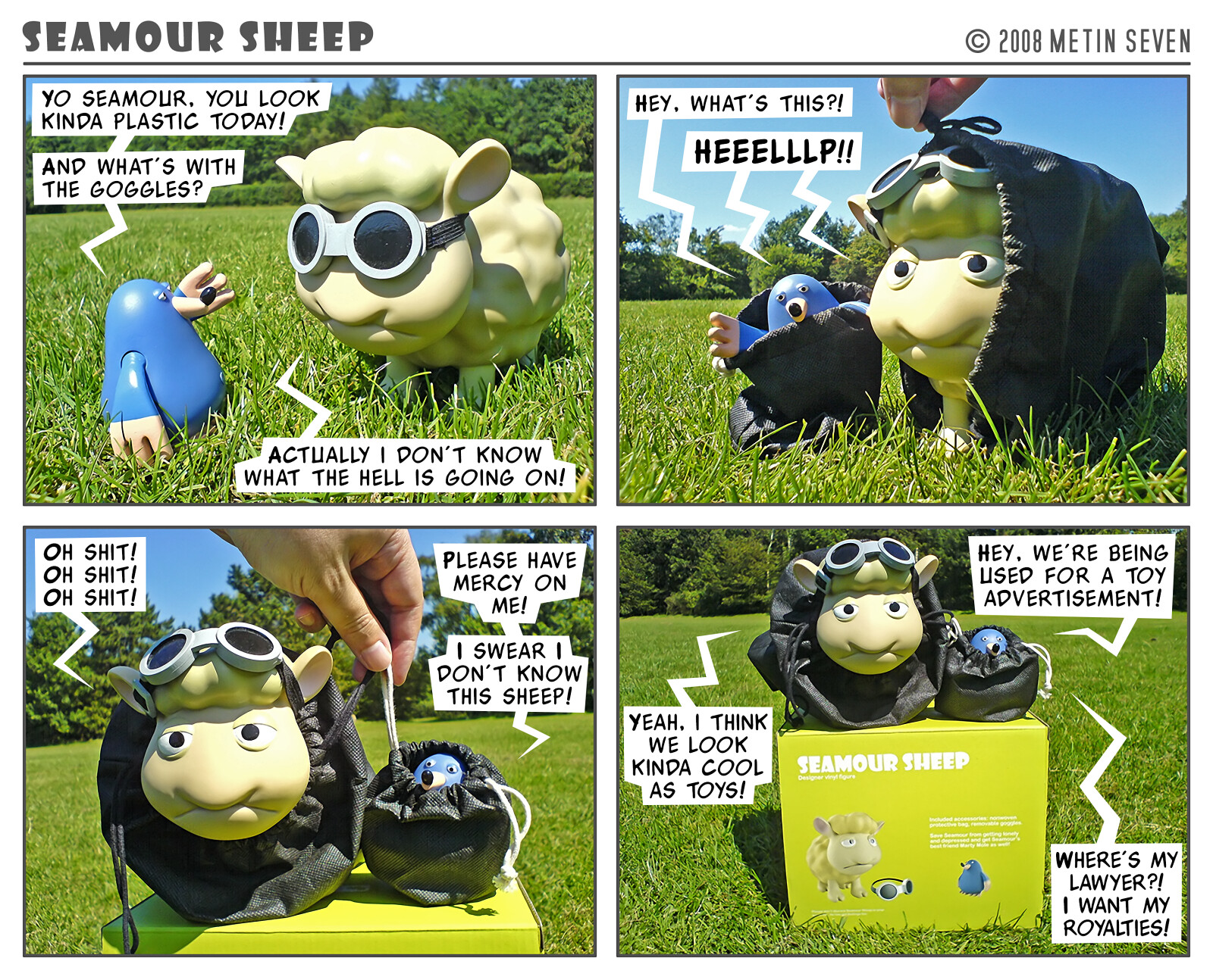 Seamour Sheep and Marty Mole comic strip episode: Toy story 2