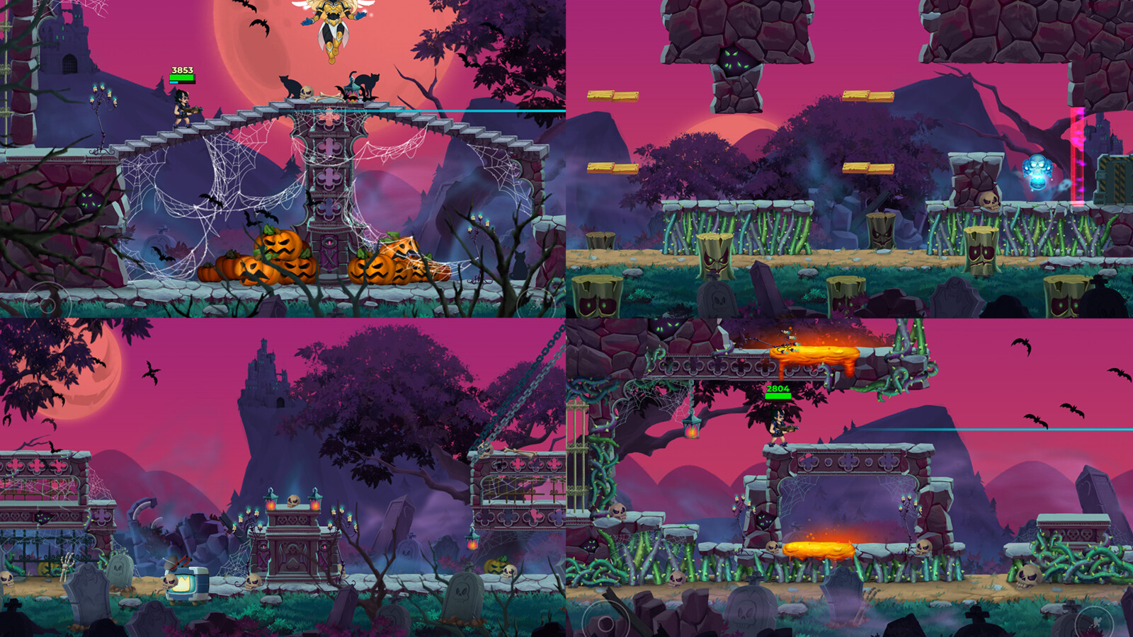 In-game screenshots by Lightheart. Disclaimer: Pumpkins, bats, blue skull totem and lava floor not made by me.