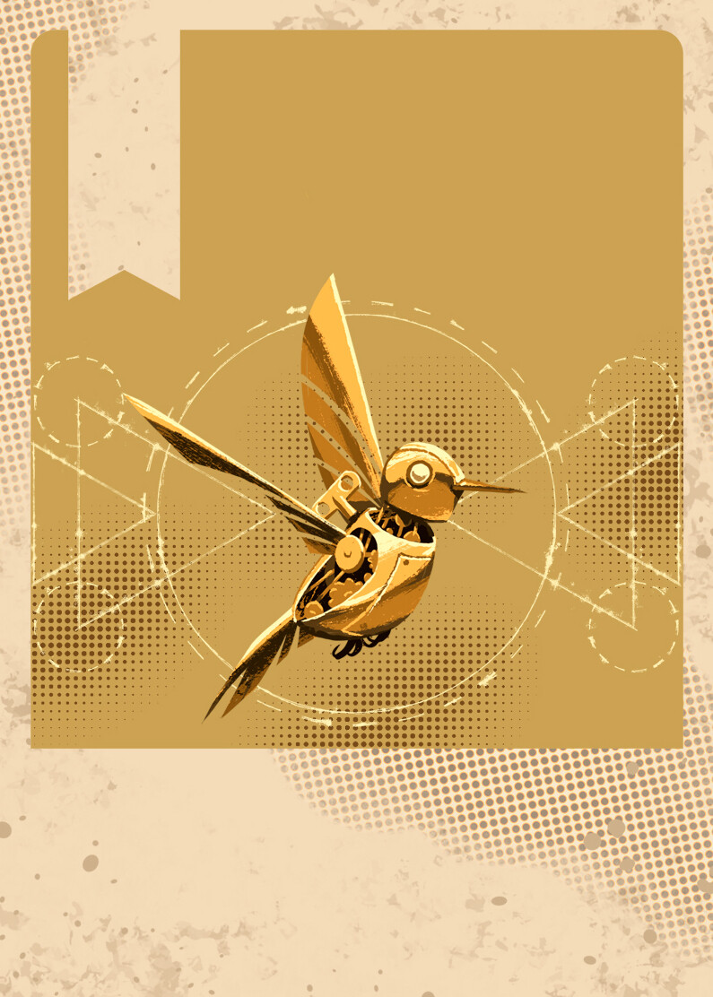 Clockwork Hummingbird card