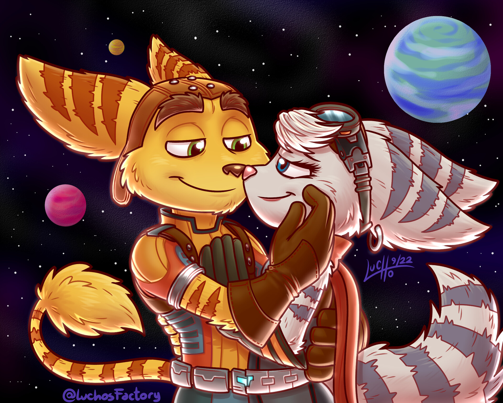 Artstation ratchet x rivet fan art commission 