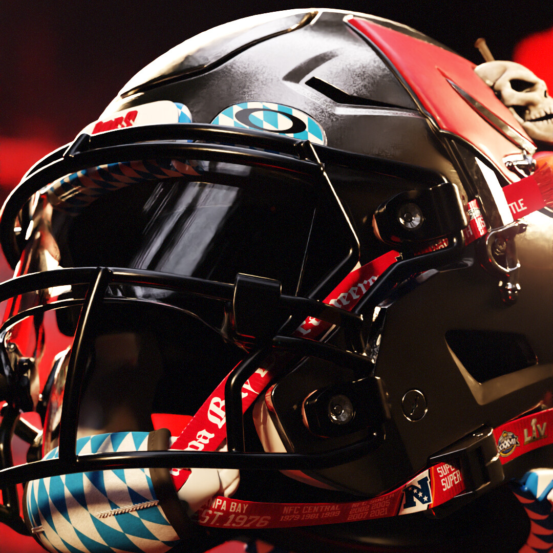 Simon Brokmann 3D Art NFL Munich Game Custom Football Helmets