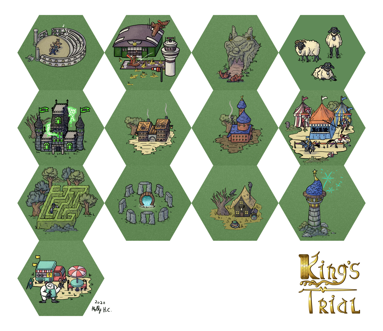 King's Trial: Quest Location Tile Art
