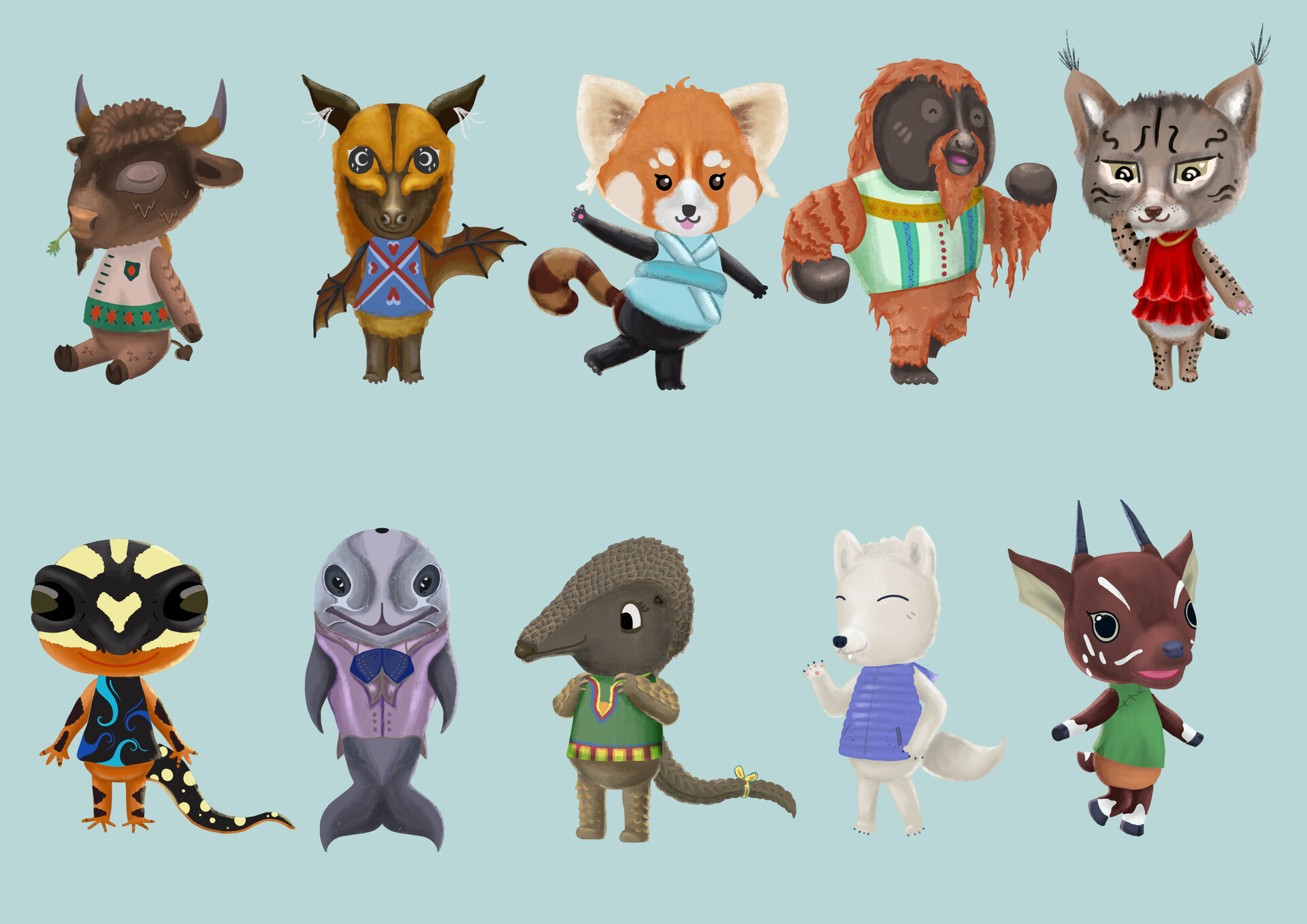 ArtStation - Character Design for Animal Crossing: Back to the wild
