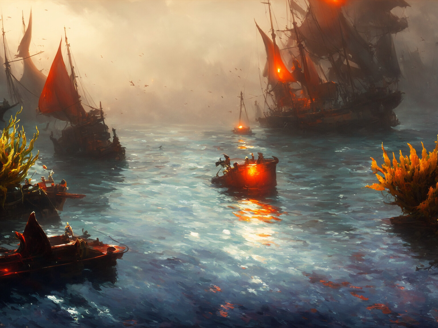 ships and ocean