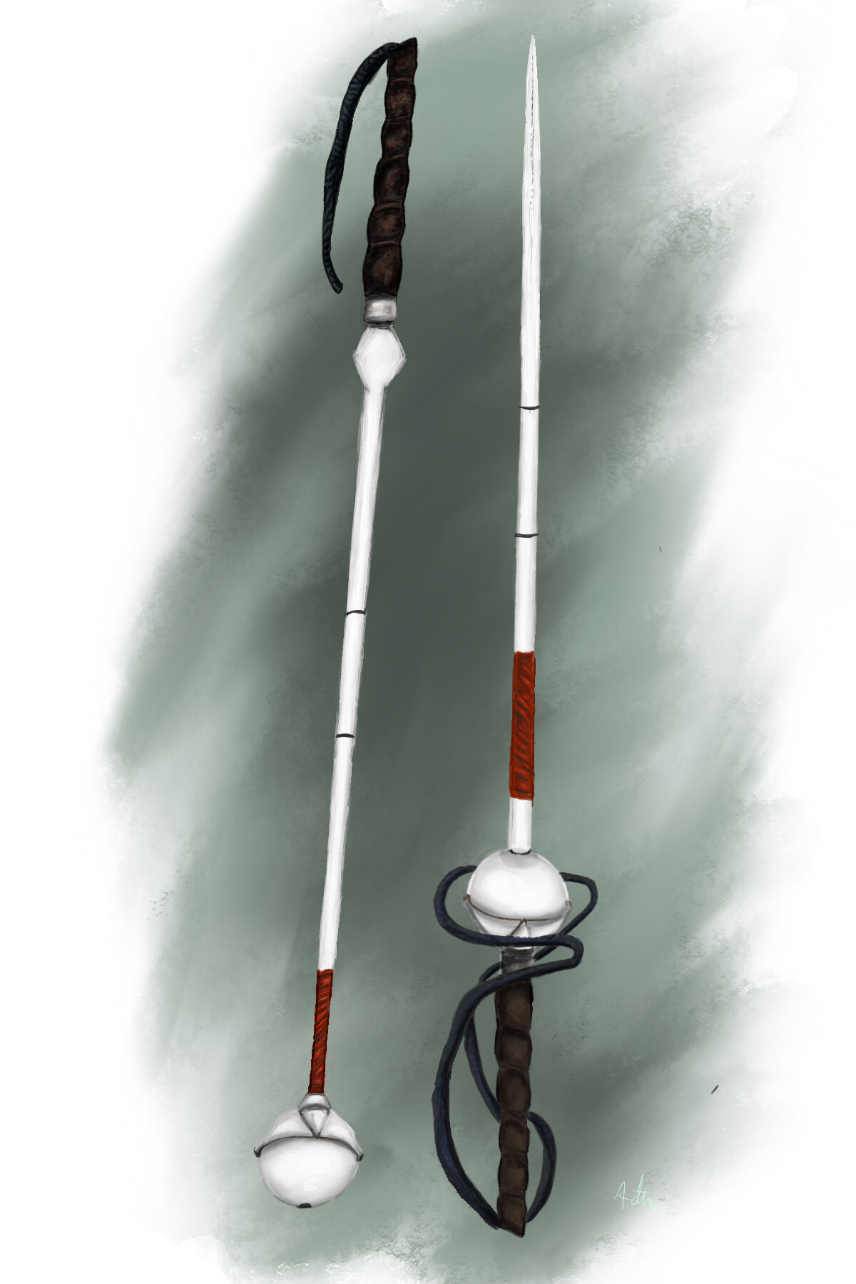 ArtStation mobility weapons monks bo cane and long rapier cane