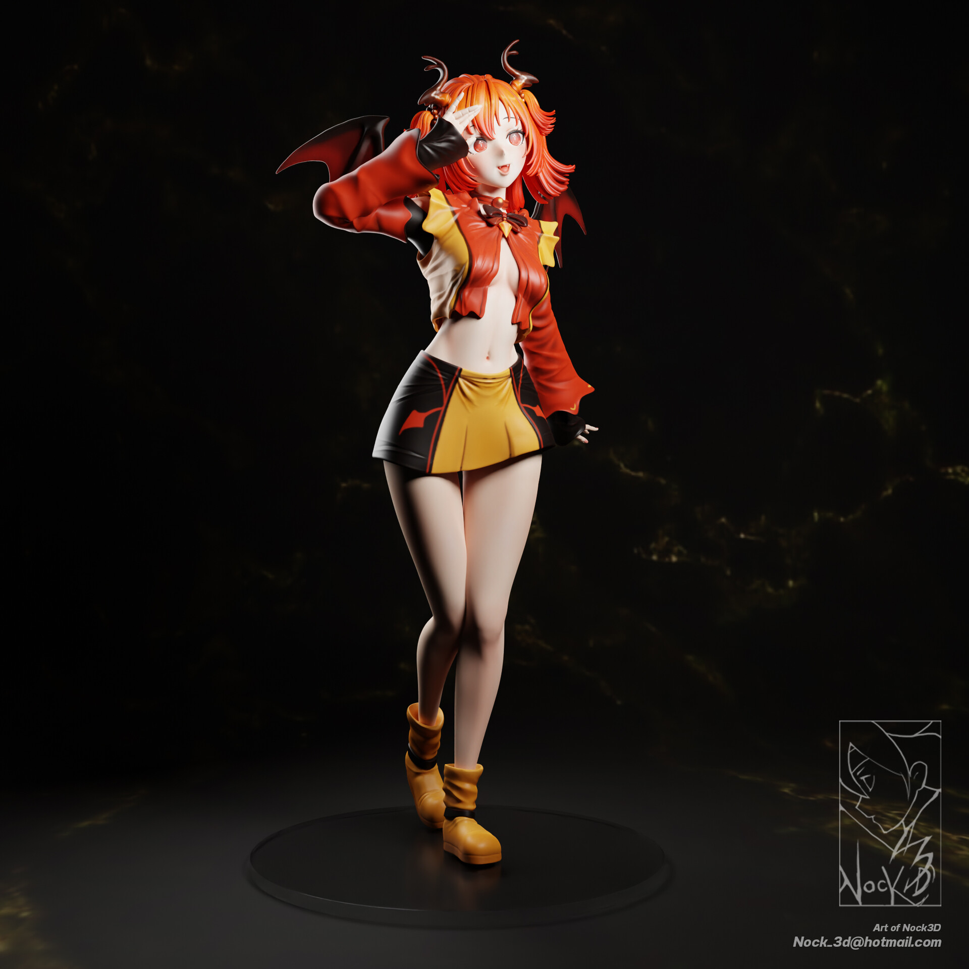 ArtStation ドラキ・コナ Draki Kona Pixela-Isekai 3D FanArt Thai