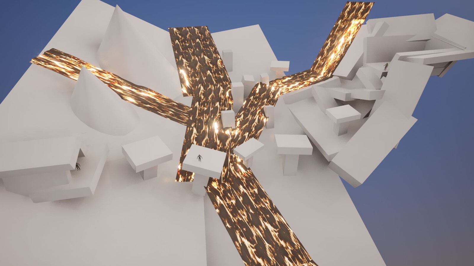 A very early blockout that I used for scale and placement reference once the generators were ready.