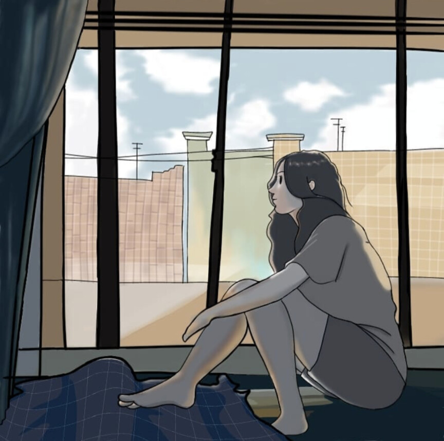 ArtStation sitting by the window sill