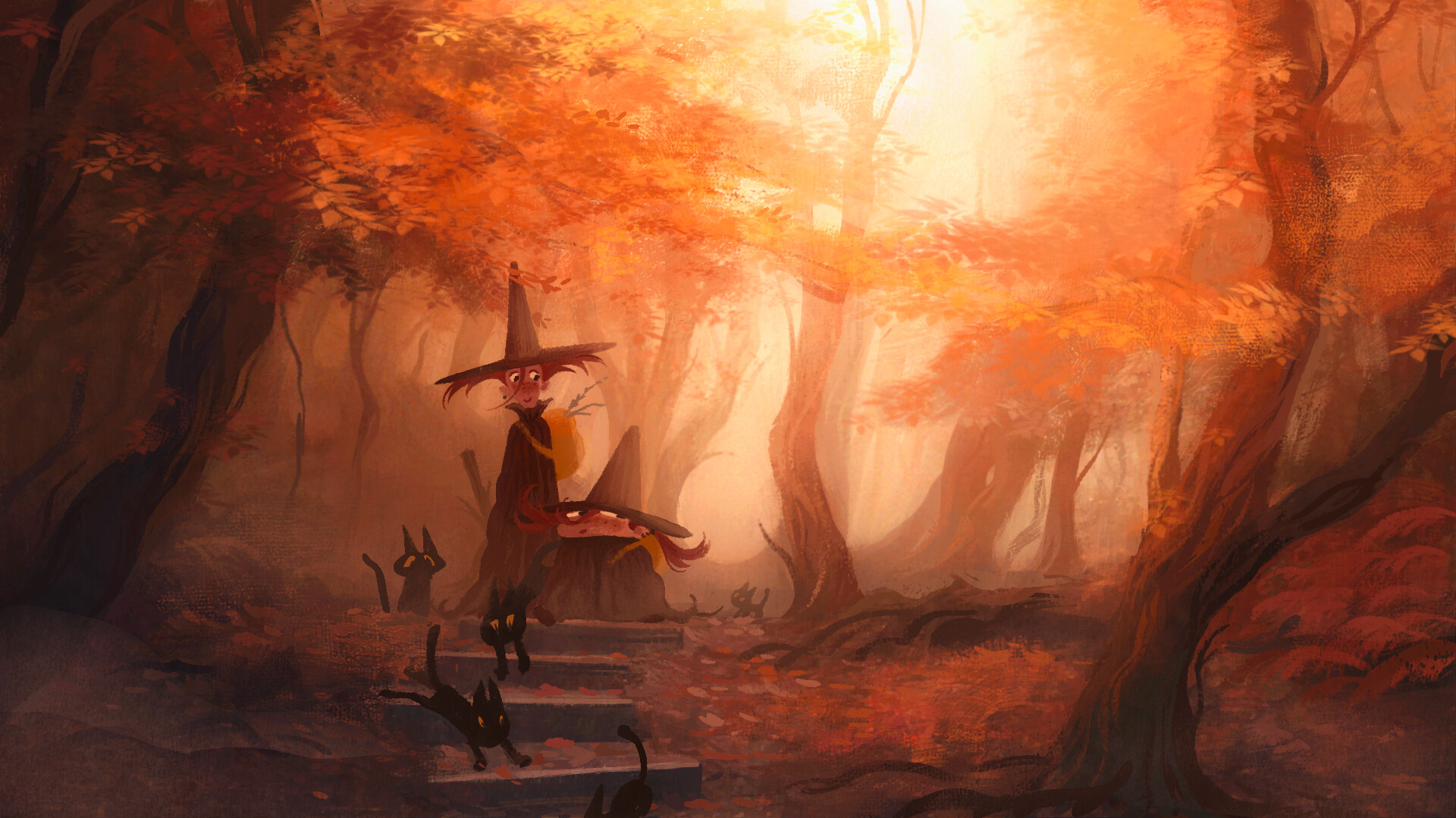 ArtStation - Witches coming home - concept art
