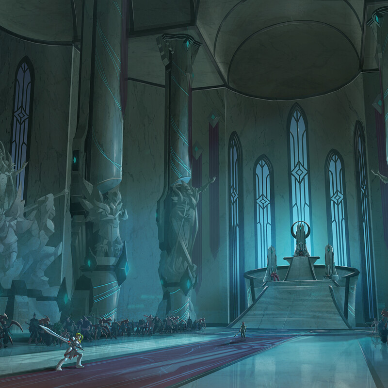 Divine Citadel - Throne Room of the Divine Triumvirate Environment Painting