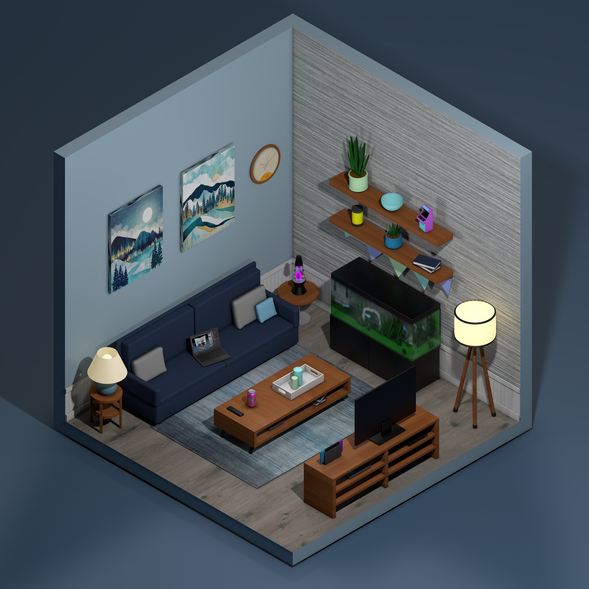 ArtStation 3D Mini Room Cinema 4D