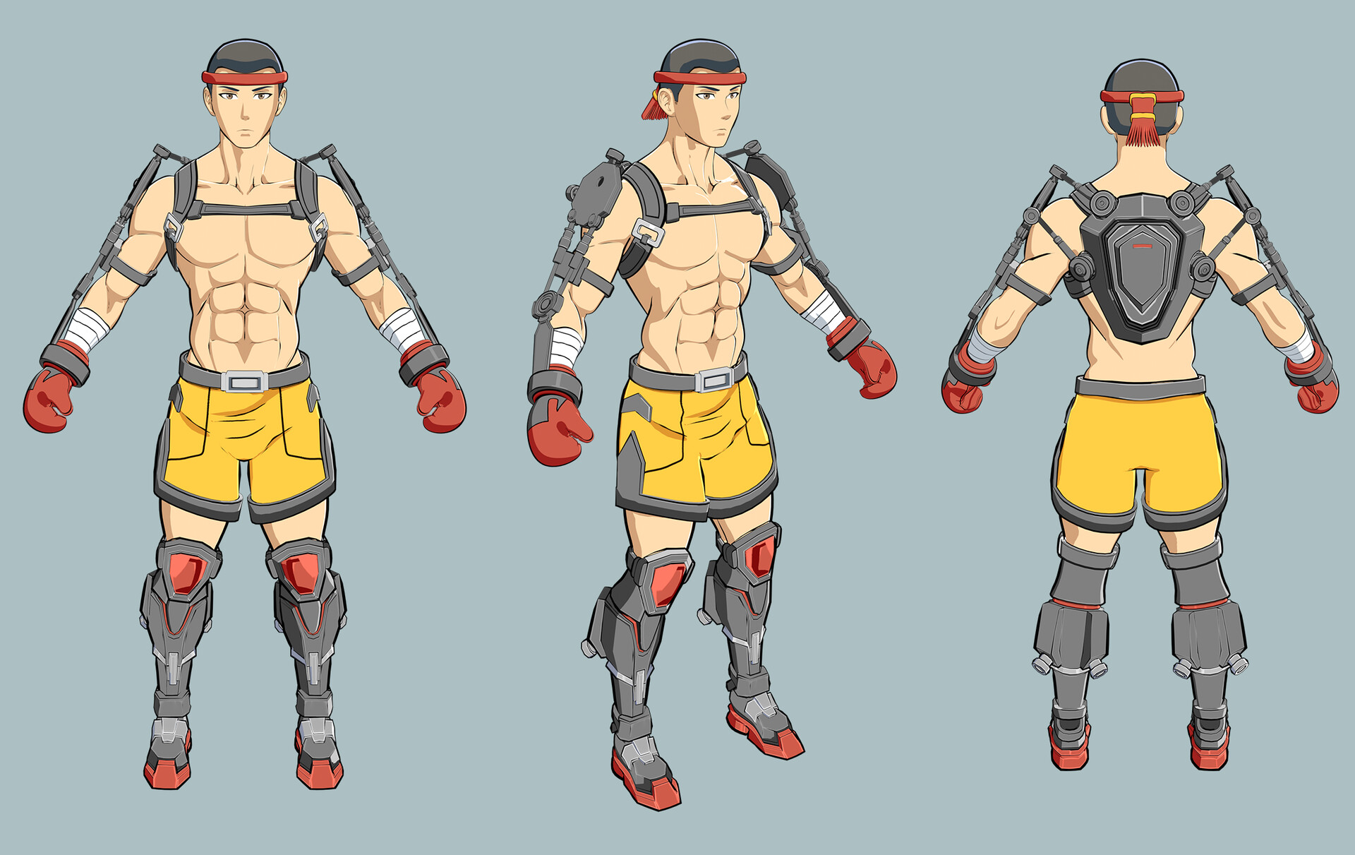 ArtStation - Muay thai Anime Character