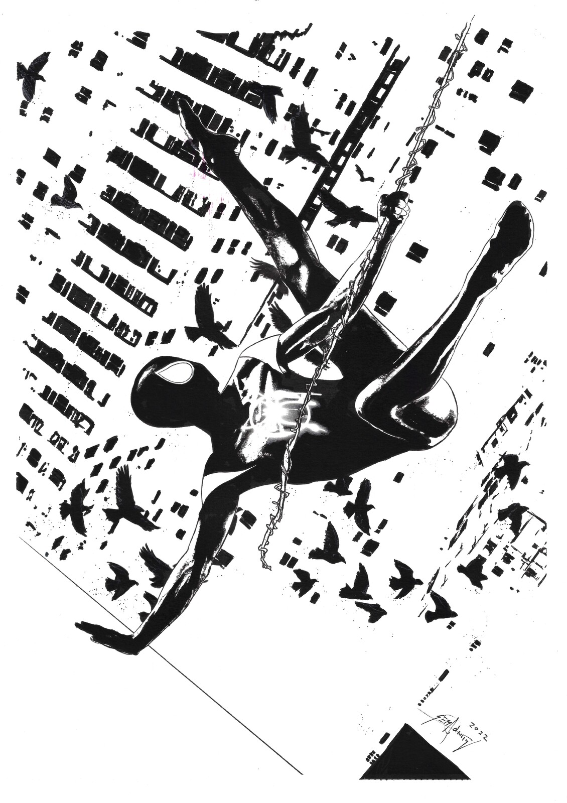 Miles - Spiderman - Ink on A3