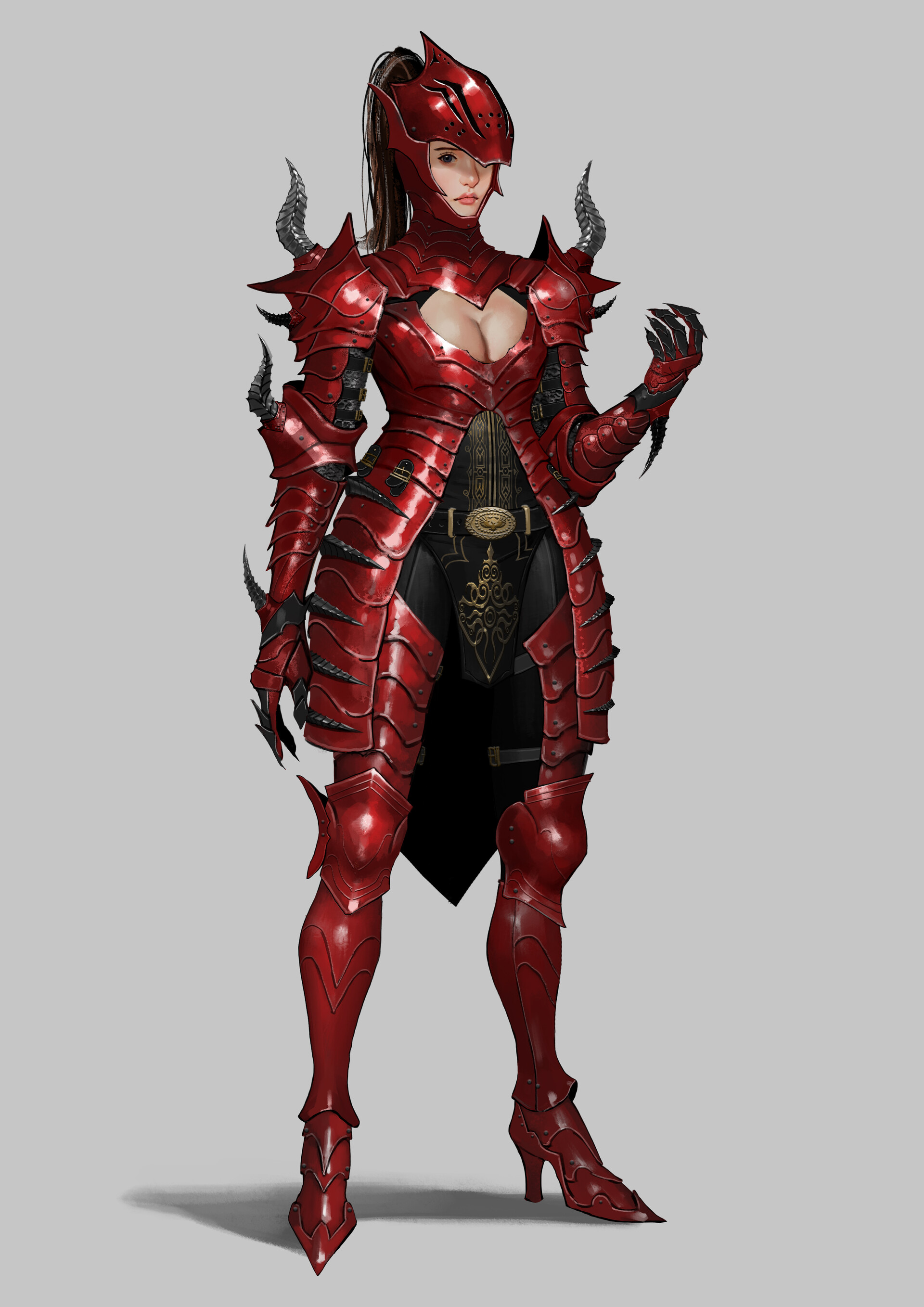 fordel ske Normalt ArtStation - Red armor set