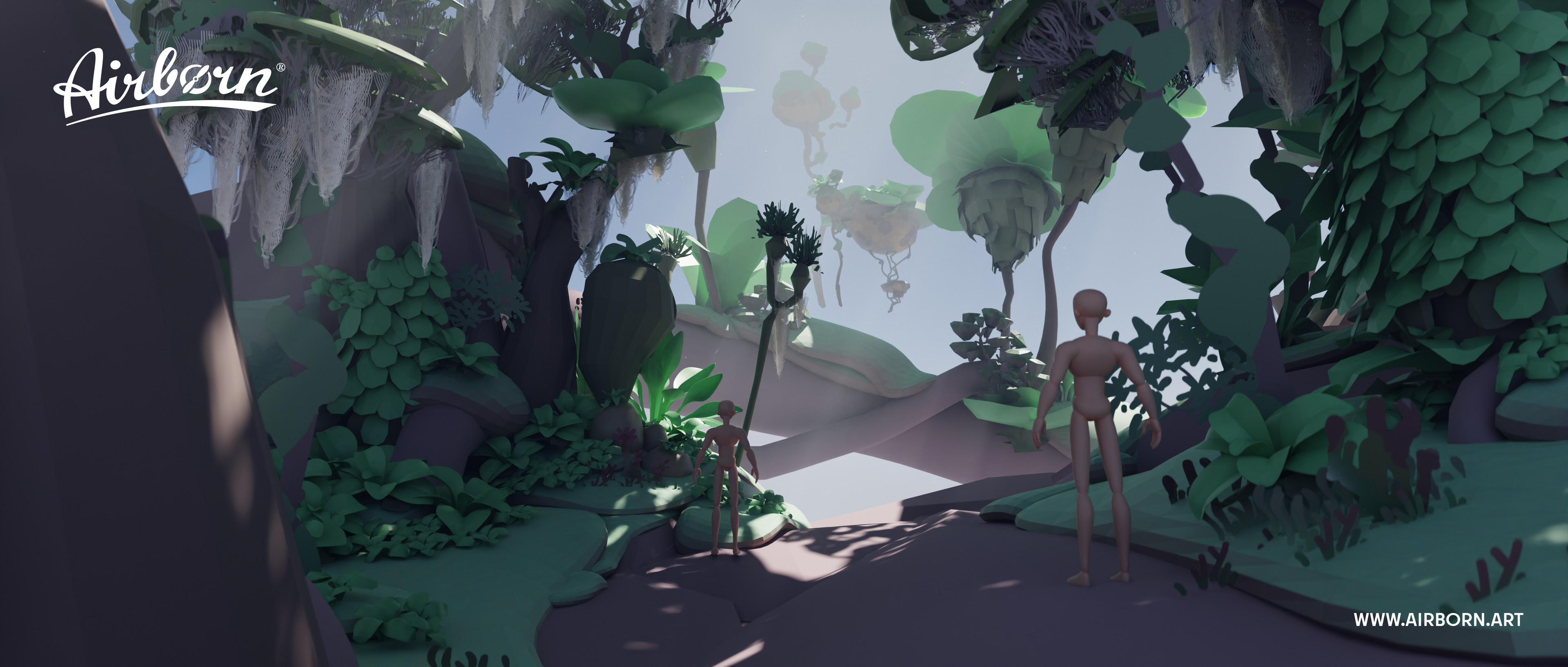 Early 3d adaptation of plants for the jungle setting by myself