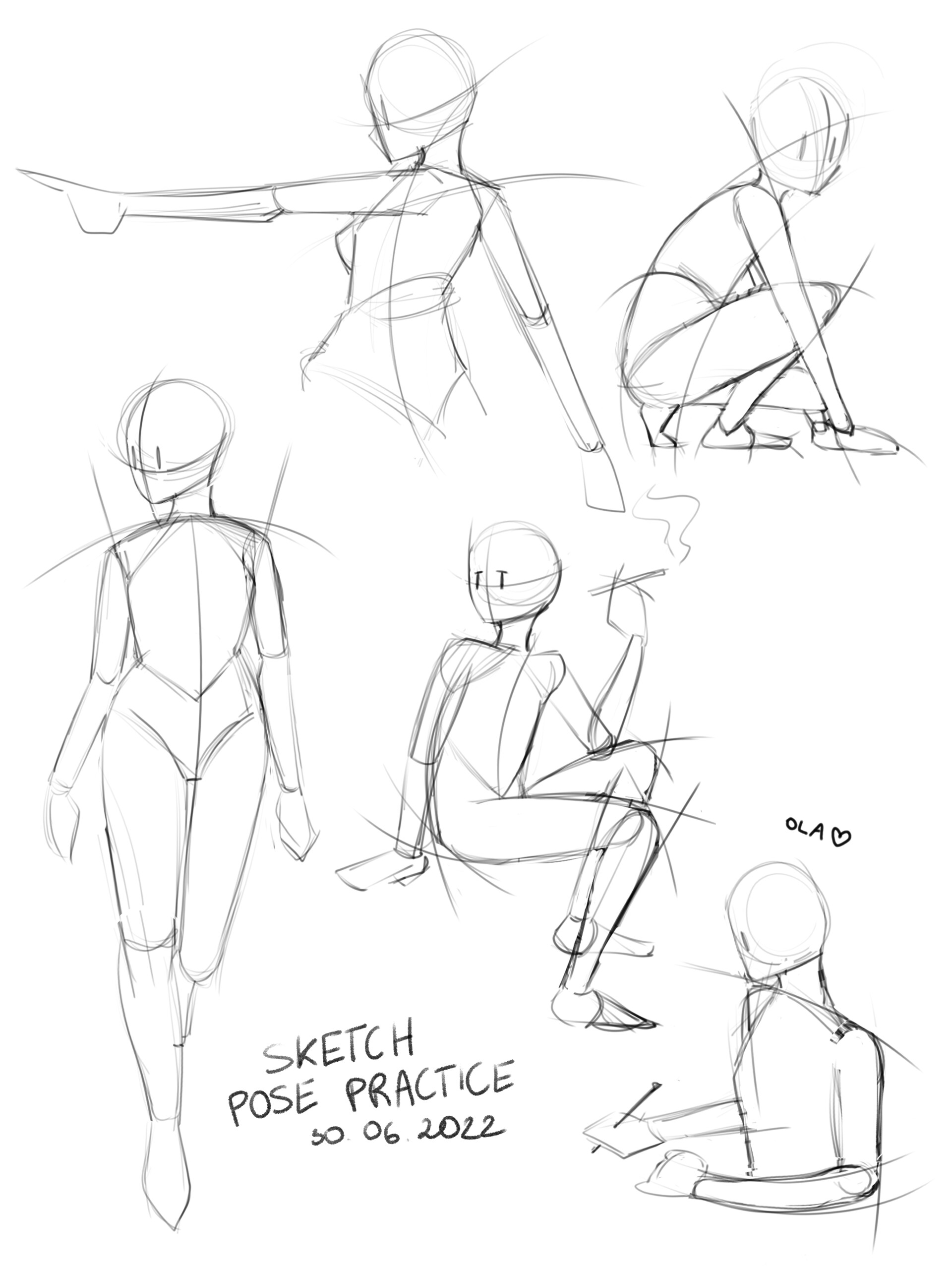 A few original poses for drawing warmups— feel free to use as references,  no permission needed! 💕 . . . #sketch #posereference #refe... | Instagram