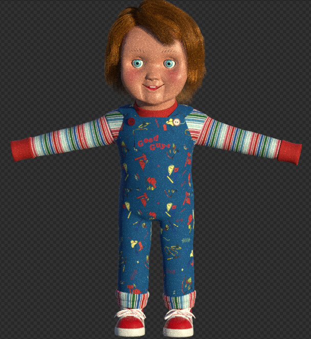 ArtStation Chucky 1988 3D Model WIP to Complete