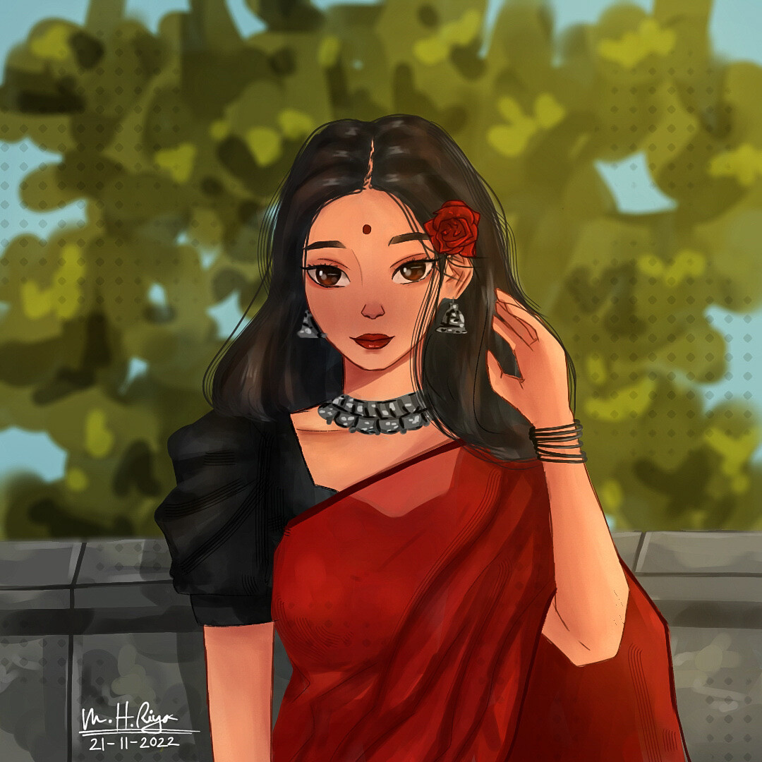 ArtStation - Bengali girl with saree