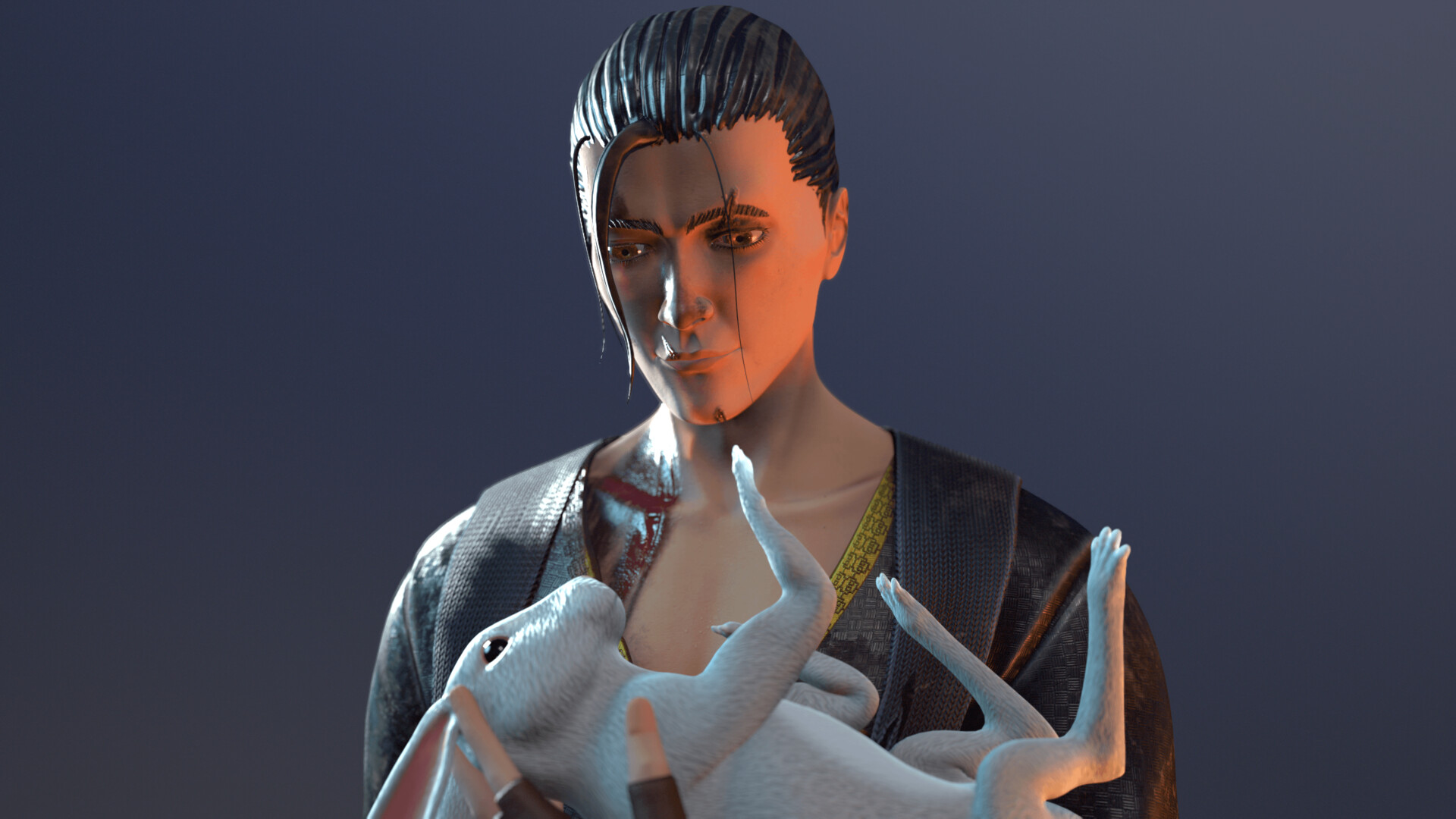 ArtStation - A boy and his Rabbit