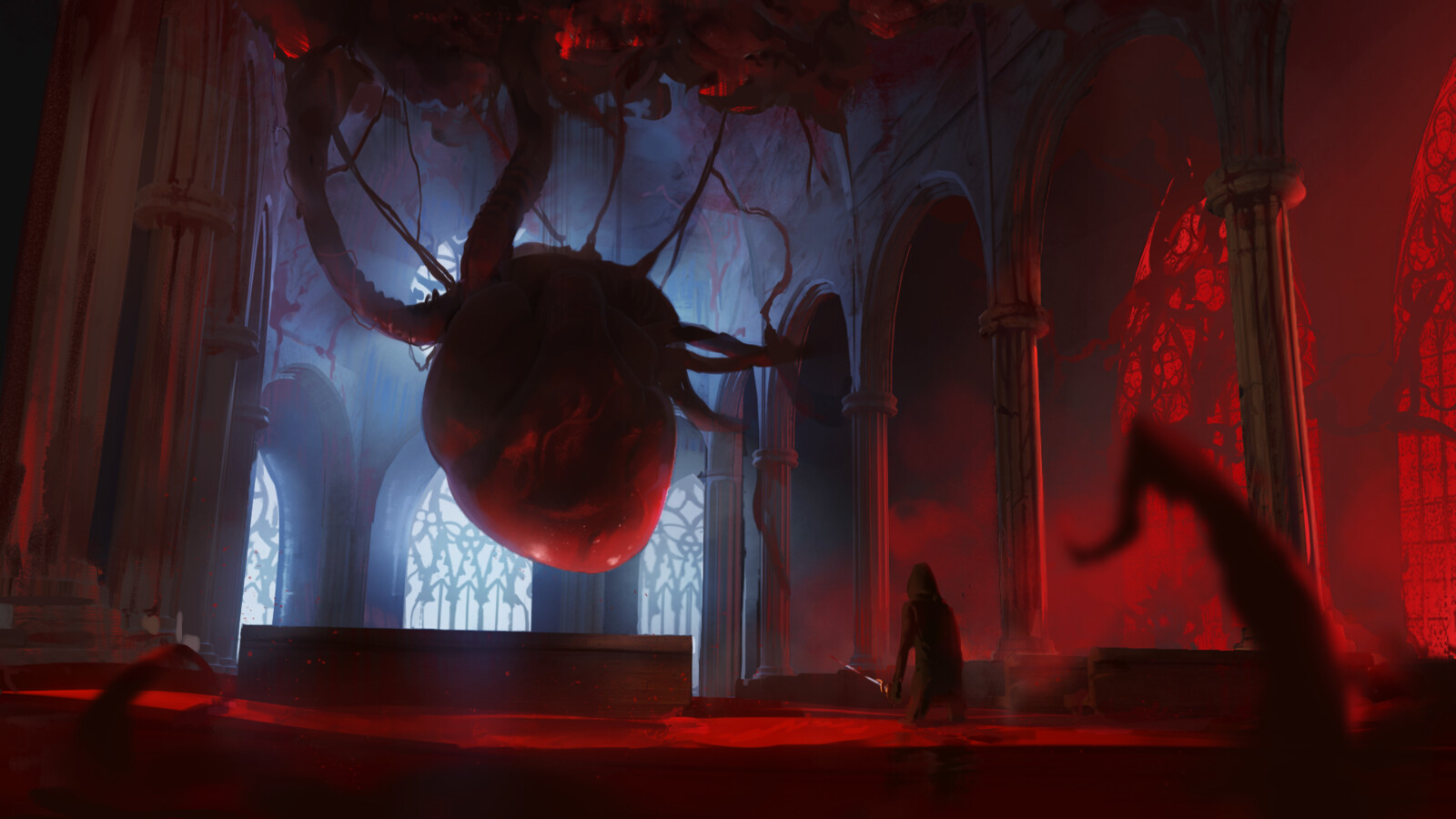 This was my initial paint over before post processing changes