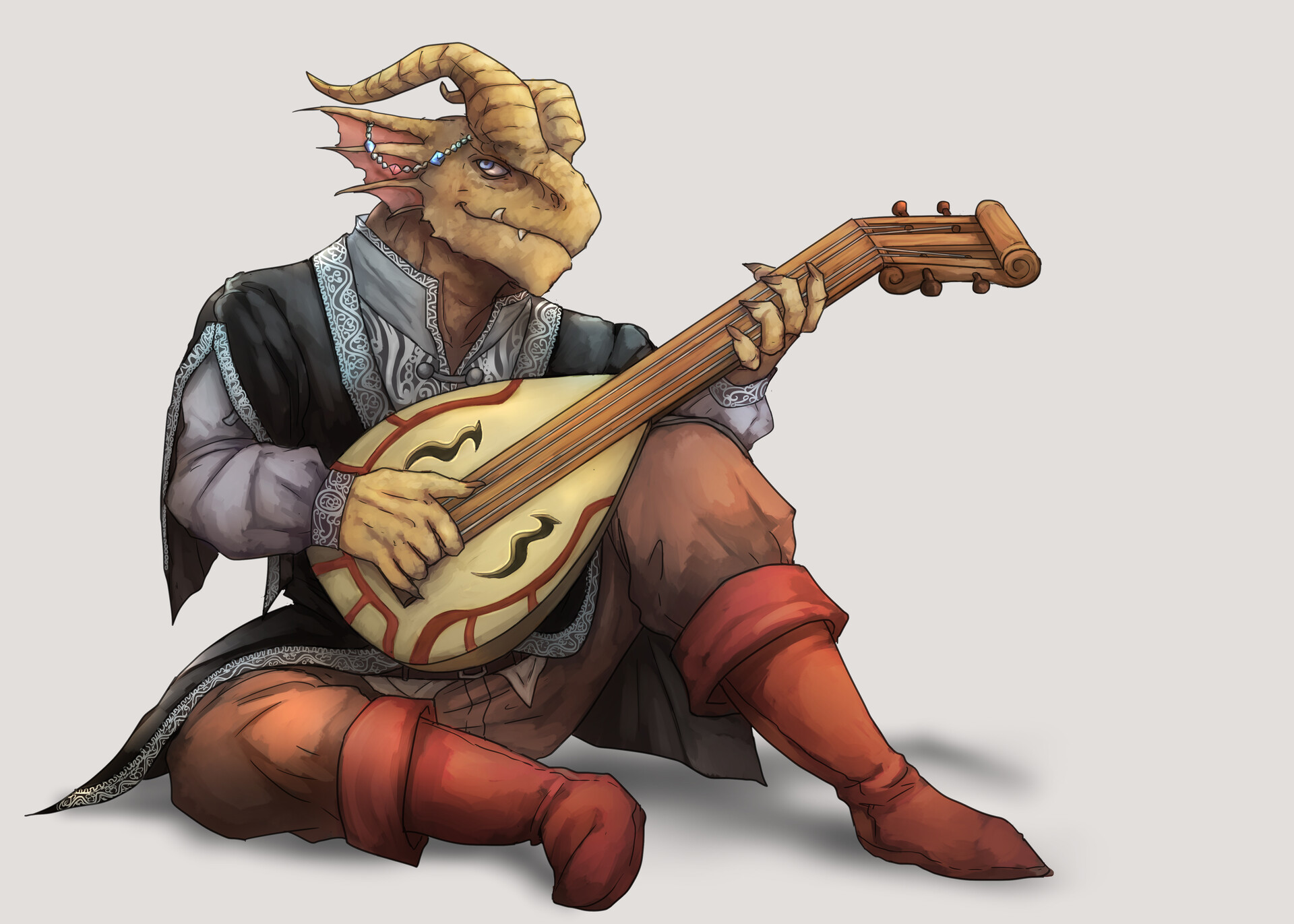ArtStation Dragonborn Bard