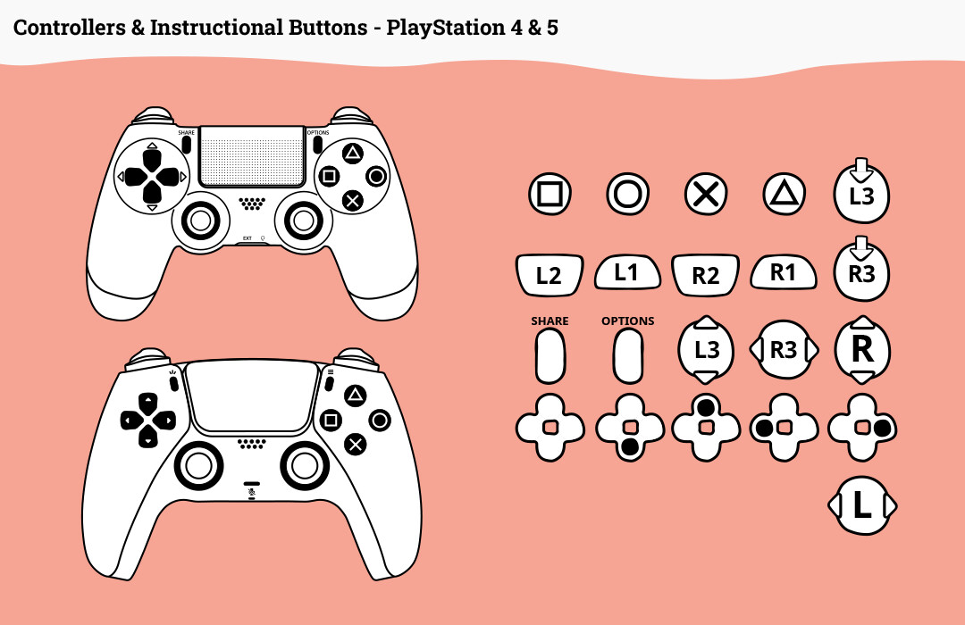 PS4 &amp; PS5 Controllers/Buttons