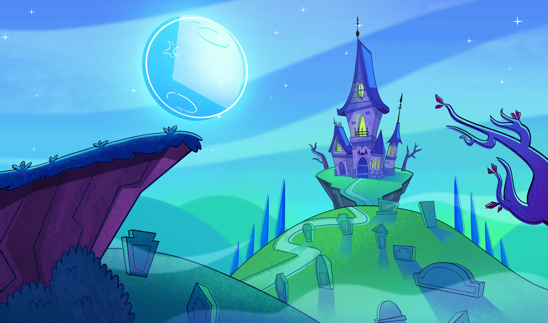 ArtStation - "Vampirina" / Disney Junior - Backgrounds
