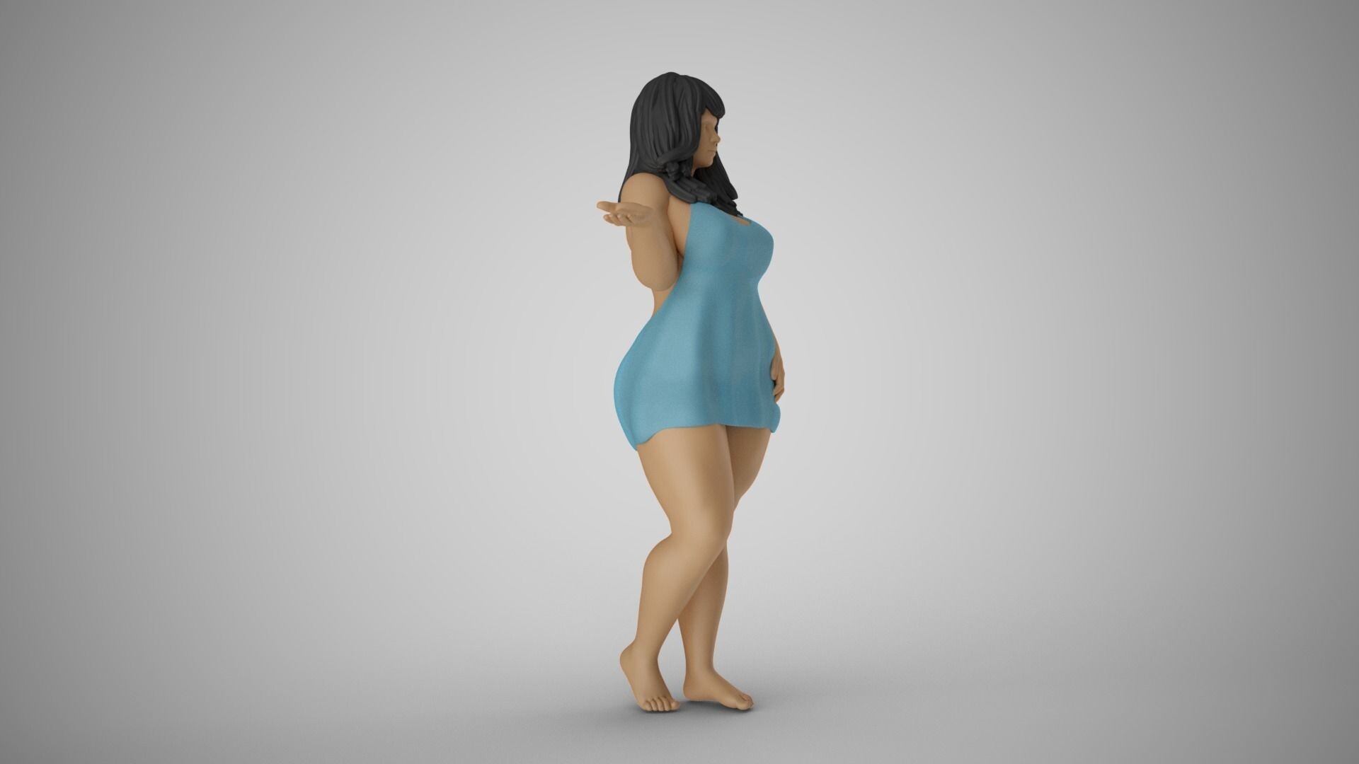 ArtStation - Woman Presenting Something 3D Print Model