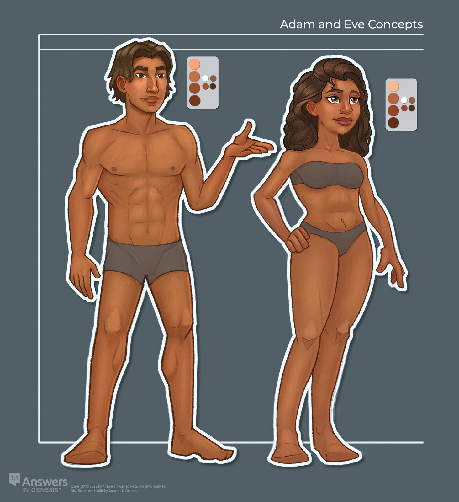 Adam and Eve Stylized Concept Art