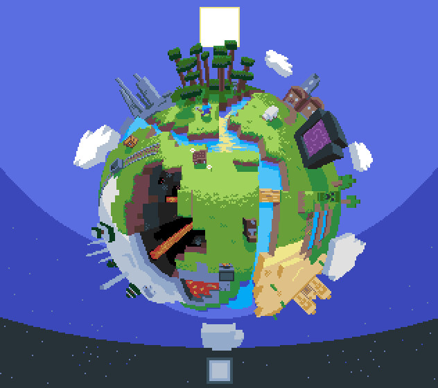 ArtStation - Minecraft globe