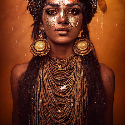 And3d and3d rusty metallic steampunk indian woman portrait covered in 54d65e34 1870 4319 b282 89fcbf49aa90
