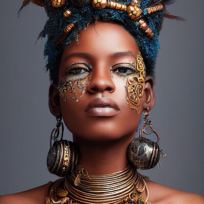 And3d and3d rusty metallic steampunk african woman portrait covered i f214072c 57e2 436d be64 3d4871b2bda9