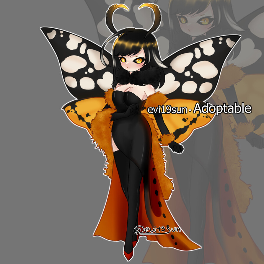 ArtStation - ADOPTABLE SOLD- Arctia villica Butterfly