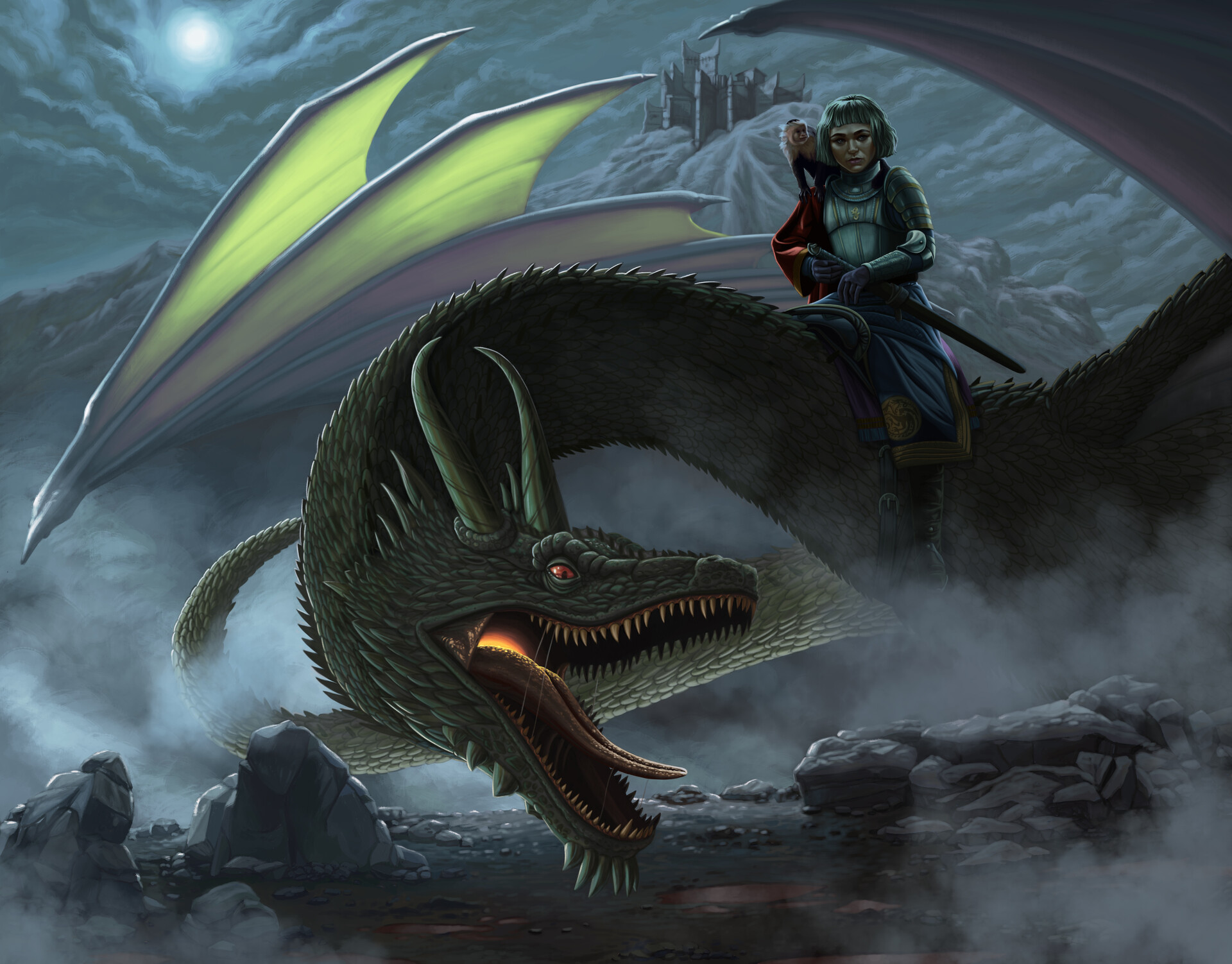 ArtStation "Baela & Moondancer at Dragon Stone"